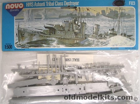 Novo 1/500 HMS Ashanti F51- Tribal Class Destroyer Bagged, F123 plastic model kit